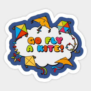 Go fly a kite! Kite Flying Colorful Design Sticker